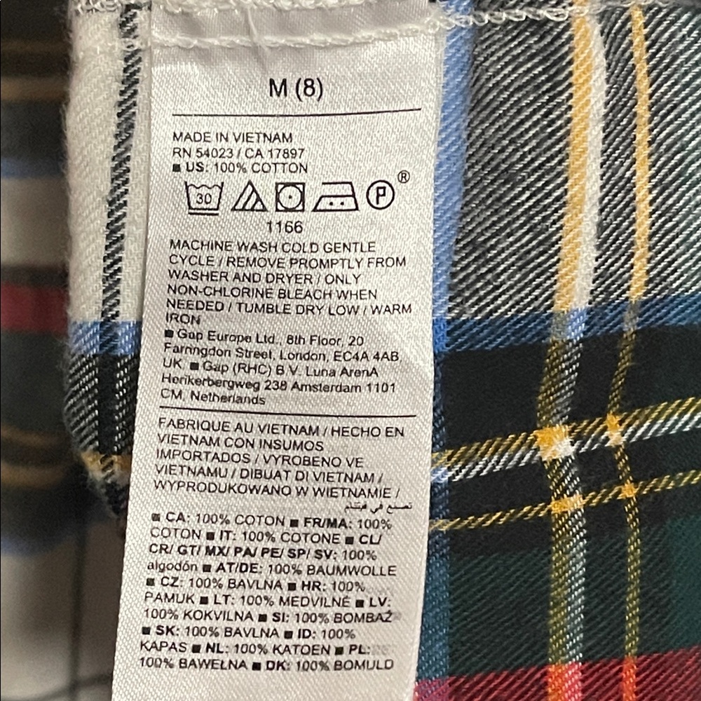 Old Navy Girls Multicolor Plaid Smock Style Dress Size 8 - Picture 4 of 4